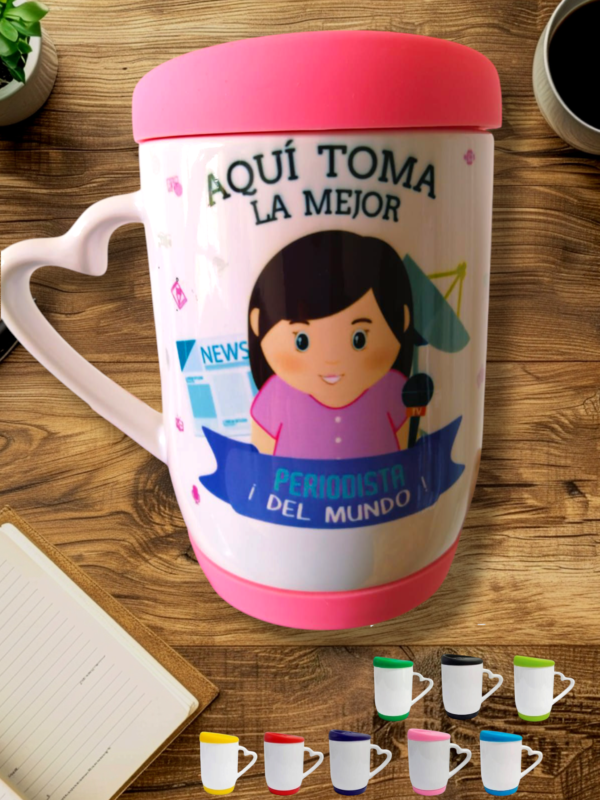 Mug Tapa y base de Silicona