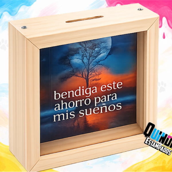 Alcancía Pino 20x20 cm