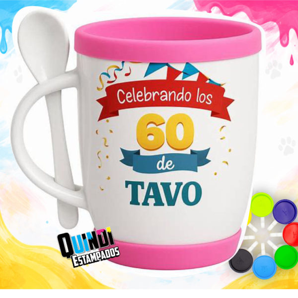 Mug silicona y base + Cuchara