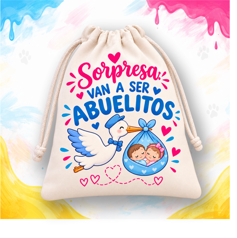 Bolsa de Tela Personalizada para Regalo de Bebé - Image 2